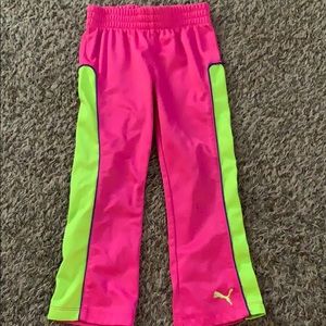 Pink/yellow puma pants